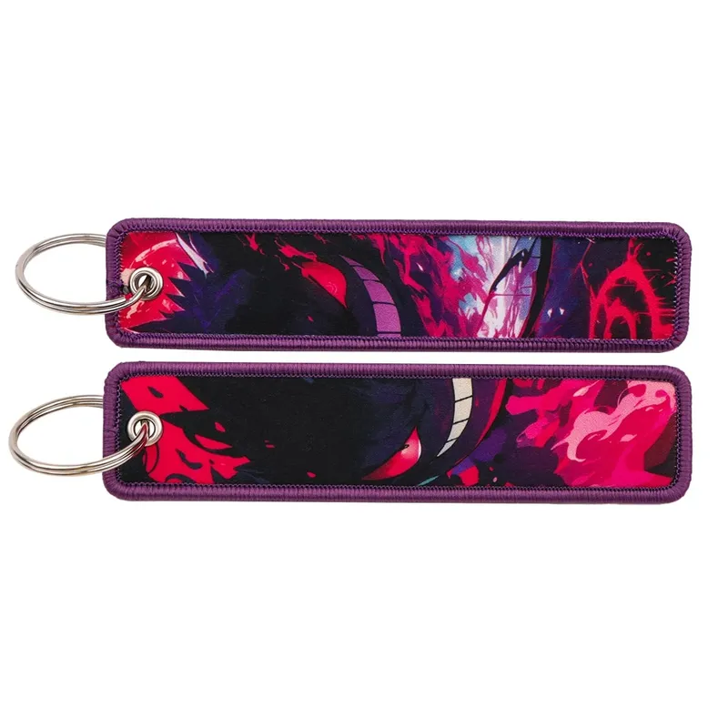 Chaveiro pokémon anime elf monsters, chaveiro para carros, mochila, porta-chaves, bordado, etiqueta, jet tag, acessórios, presentes, 1 peça