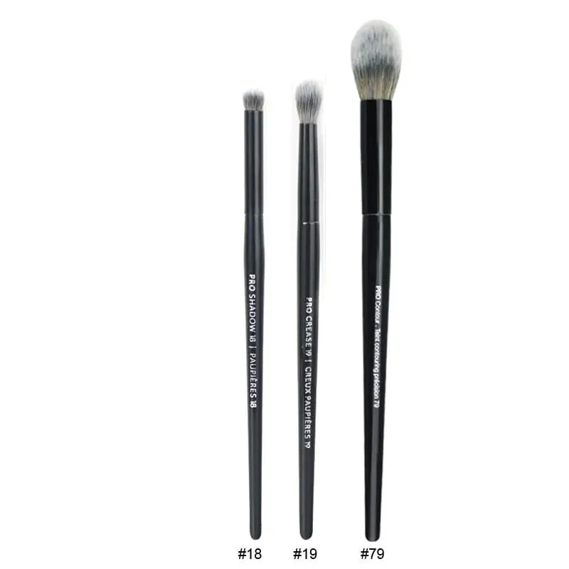 4 pçs/set Pro Preto Sombra de Olho Pincéis de Maquiagem Lip Brow Precisão Corretivo Mistura de Cabelo Sintético Mancha Destaque Make Up Brush