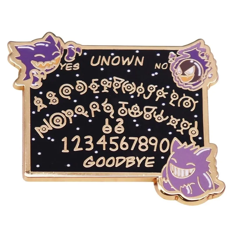 Alfinete esmaltado pokémon gengar e pikachu, alfinetes de lapela para mochilas, emblemas de pão, broche de medalha para roupas, joias, presentes para amigos