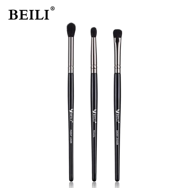 1/3 pçs profissional clássico natural pincéis de maquiagem para os olhos conjunto sombra sobrancelha mistura smokey preto beleza compõem pincéis