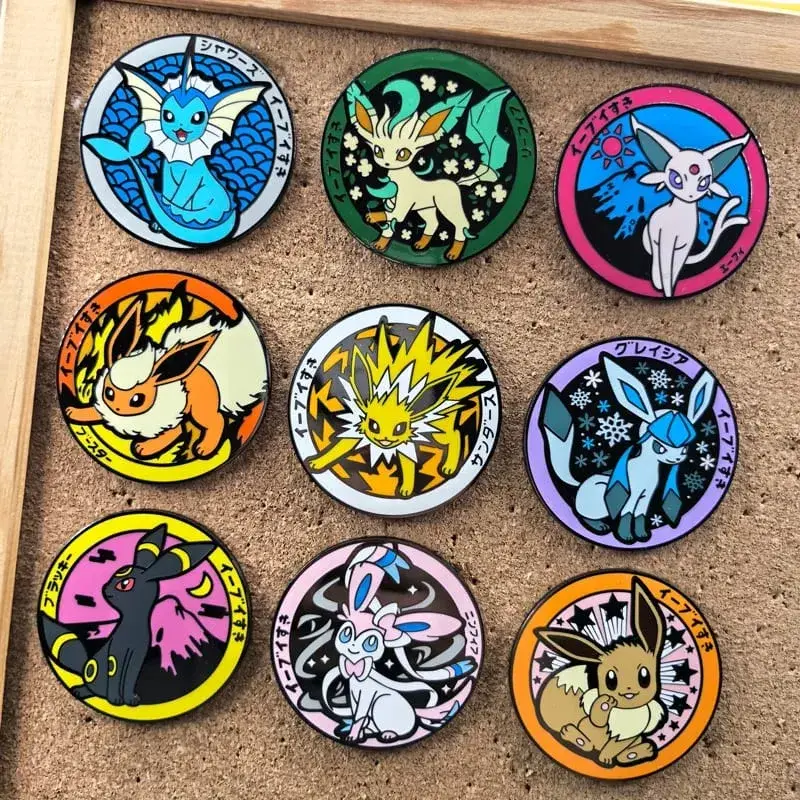 Alfinetes de lapela esmaltados pokemon, broches para mochilas, emblemas de ferro, broche fashion para roupas, joias, presentes, amigos