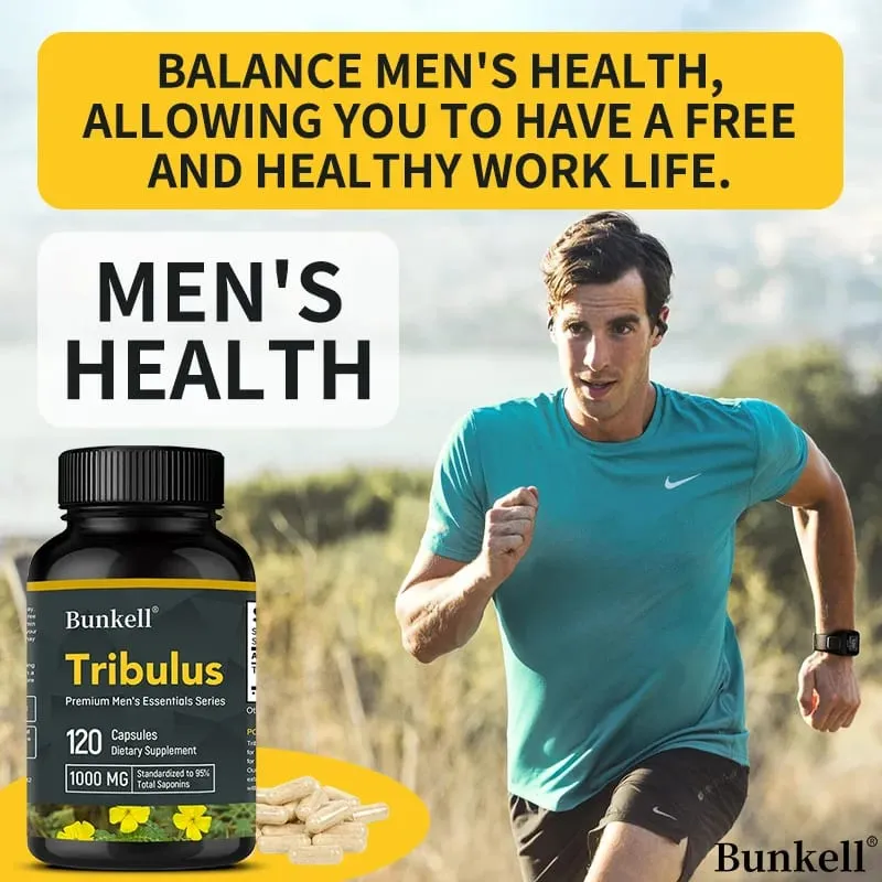 Cápsulas de Tribulus Terrestris - Aumenta a Energia, Melhora o Humor, Melhora a Resistência e o Desempenho Atlético - 120 Cápsulas