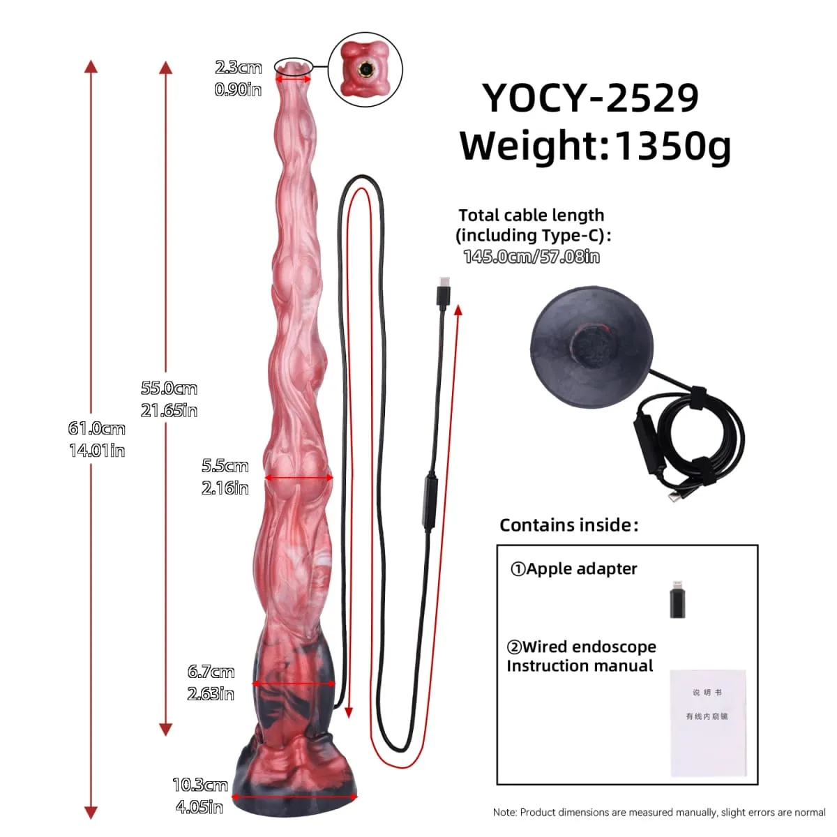 Plugue anal de silicone, endoscópio, dilatador anal, extensor de ânus, expansão vaginal, fantasia, brinquedos sexuais extremos