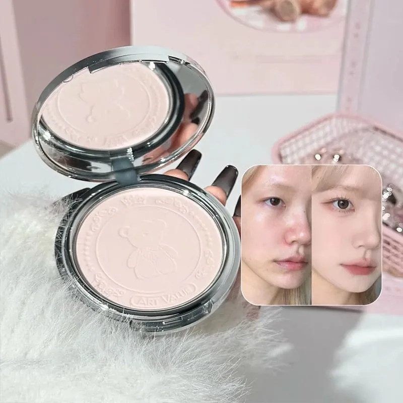 VALOR DA ARTE 7 PCs Conjuntos de maquiagem multiuso incluem 3 lama labial fosca 1 pó prensado 1 blush 1 paleta de olhos e colar cosméticos