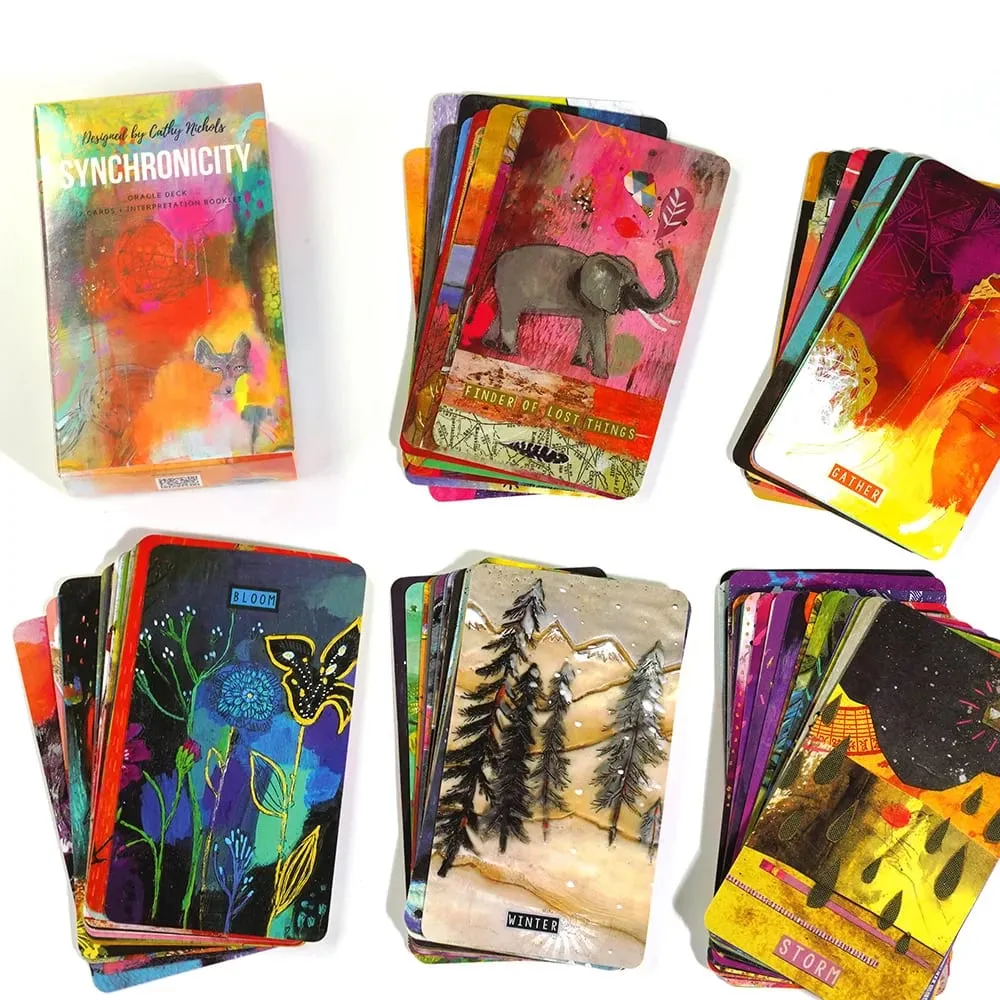 Sincronicidade oracle baralho 78 cartas tarô aprendizagem cartas de tarô para iniciantes fortuna dizendo jogo ferramentas de adivinhação para todas as habilidades