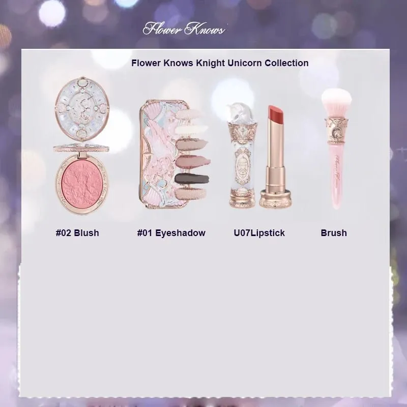 Flor sabe morango rococó série conjunto de maquiagem glitter fosco sombra paleta blush power veludo batom kit perfume conjunto