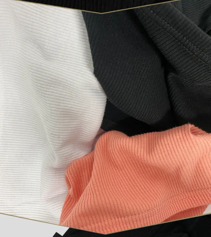 Cueca convexa de algodão com nervuras, confortável para a pele, sensação nua, letra em relevo, cintura larga, roupa íntima de ajuste fino