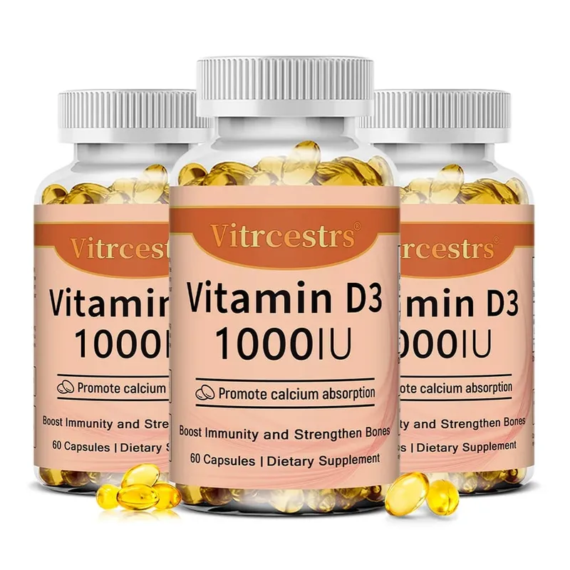 Vitamina D3 1000iu para suporte imunológico, função muscular saudável e saúde óssea - 120 cápsulas vegetais sem glúten sem OGM — image 9