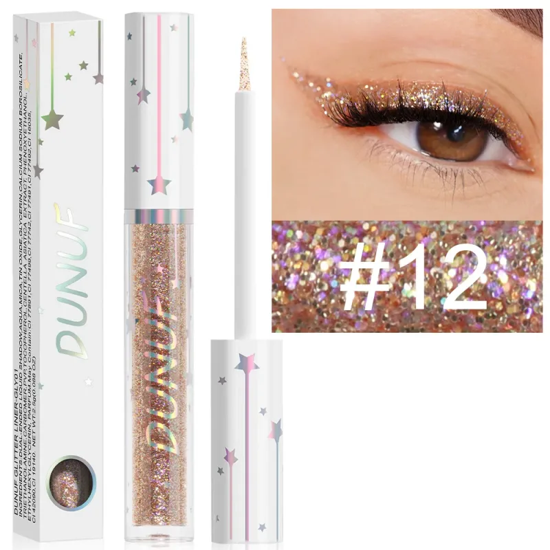 Diamond Blue Sequins Eyeliner Glitter Shiny Brighten Lying Silkworm Makeup Highlight Liquid Eye Liners Pigment Green Silver Gold