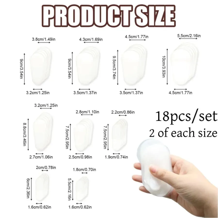 18 pçs/set Pincel de Maquiagem Capa Protetora Contra Poeira 9 Tamanho Universal Fit Transparente Saco De Armazenamento para Pincéis de Maquiagem Capa de Proteção de Cerdas À Prova D 'Água