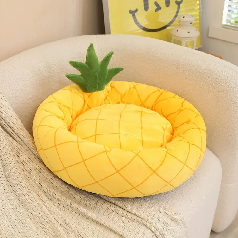 Pet Bed Shark Pineapple Shaped Soft Warm Nest Sleep Available All Seasons Specially Designed For Cats And Dogs Pet Gift