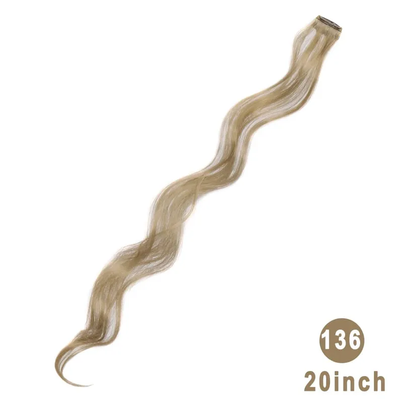 Lupu Synthetic Long Straight Rainbow Highlight Colored Hair Extensions Clip In Fake Hair Pieces For Women Heat Resistant