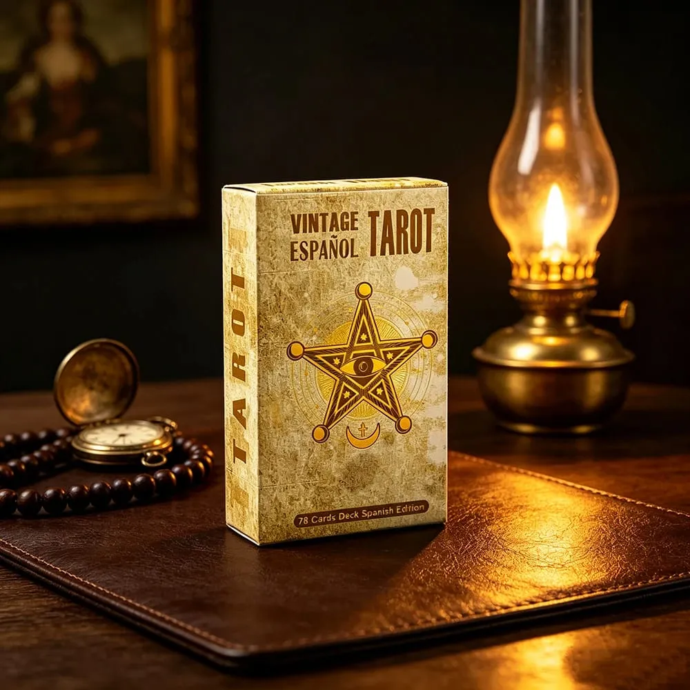 Baralho de tarô vintage español, 78 cartas de tarô, versão espanhola, adivinhação, jogo de cartas para iniciantes