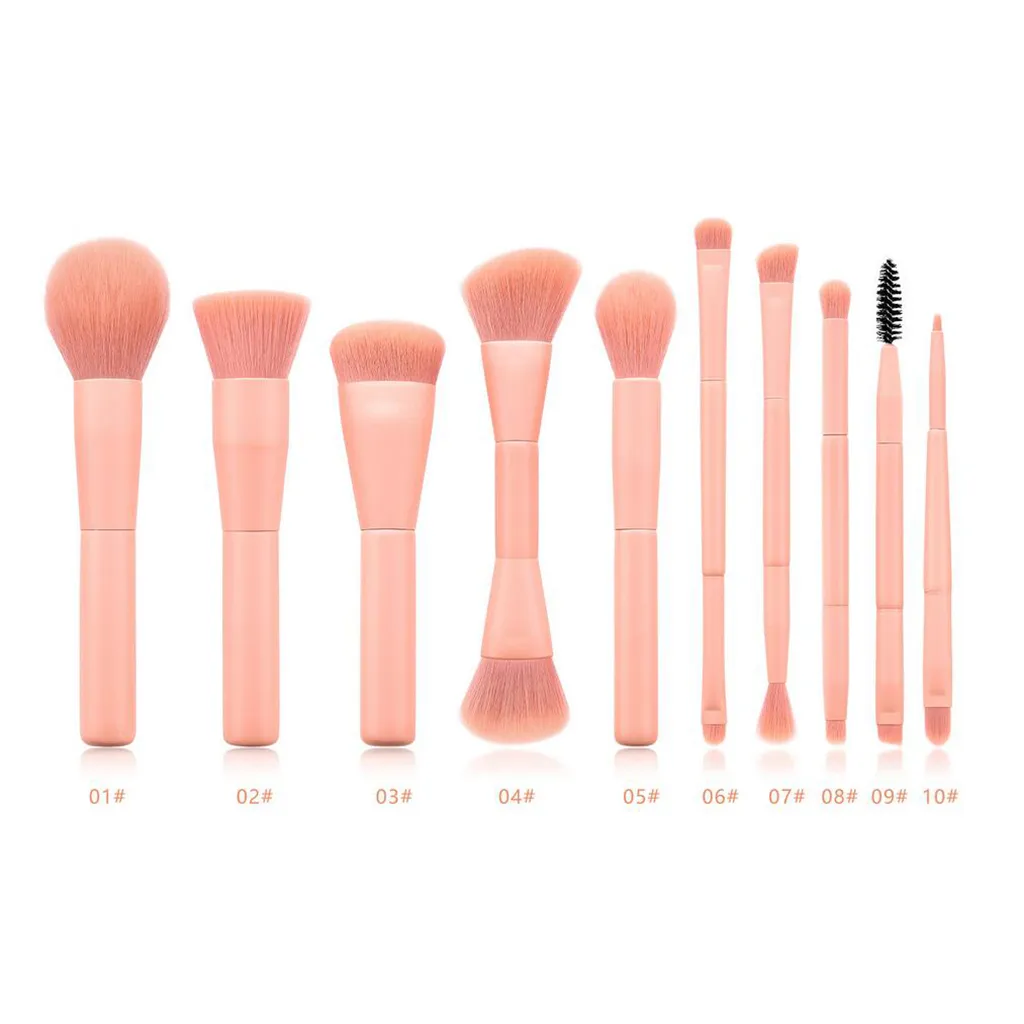 Pincéis de maquiagem profissional, sombra, blush, rosto, lábios, ferramenta rosa