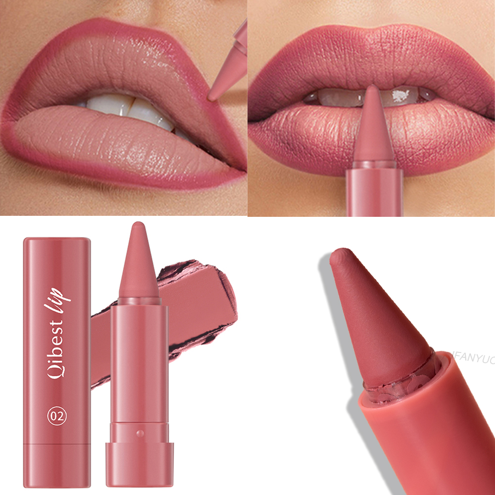 Batom torcido para lábios, caneta multiuso em pó, blush, veludo, fosco, à prova d'água, copo antiaderente, maquiagem labial