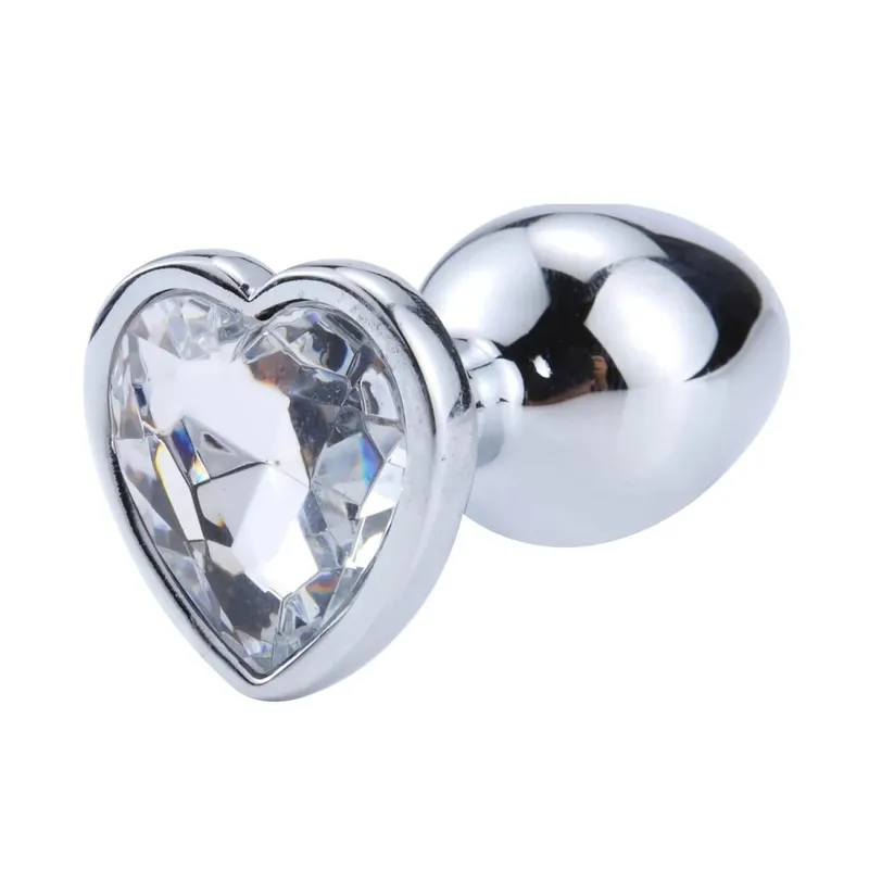 Plugue anal s/m/l em formato de coração, contas anais de cristal de metal, massageador de próstata, produtos adultos gays, loja de brinquedos sexuais para mulheres e homens — image 10