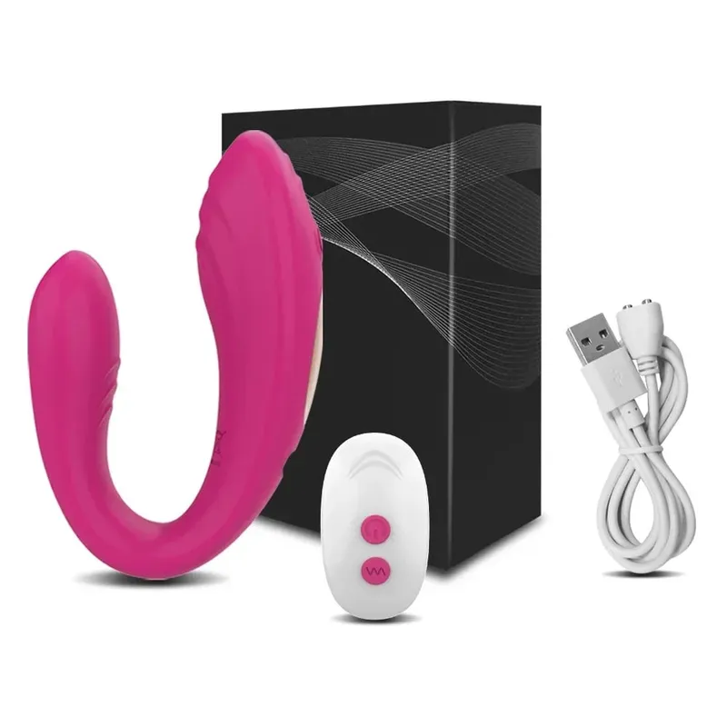 Vibrador tipo u com controle remoto, para mulheres, estimulação do clitóris, ponto g, massagem vaginal, masturbação feminina, brinquedos sexuais para casal