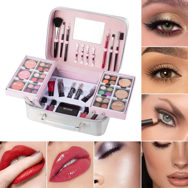 Popular 36 pcs beauty set makeup eyeliner blusher lipstick facial daily makeup kit women's holiday birthday gift set