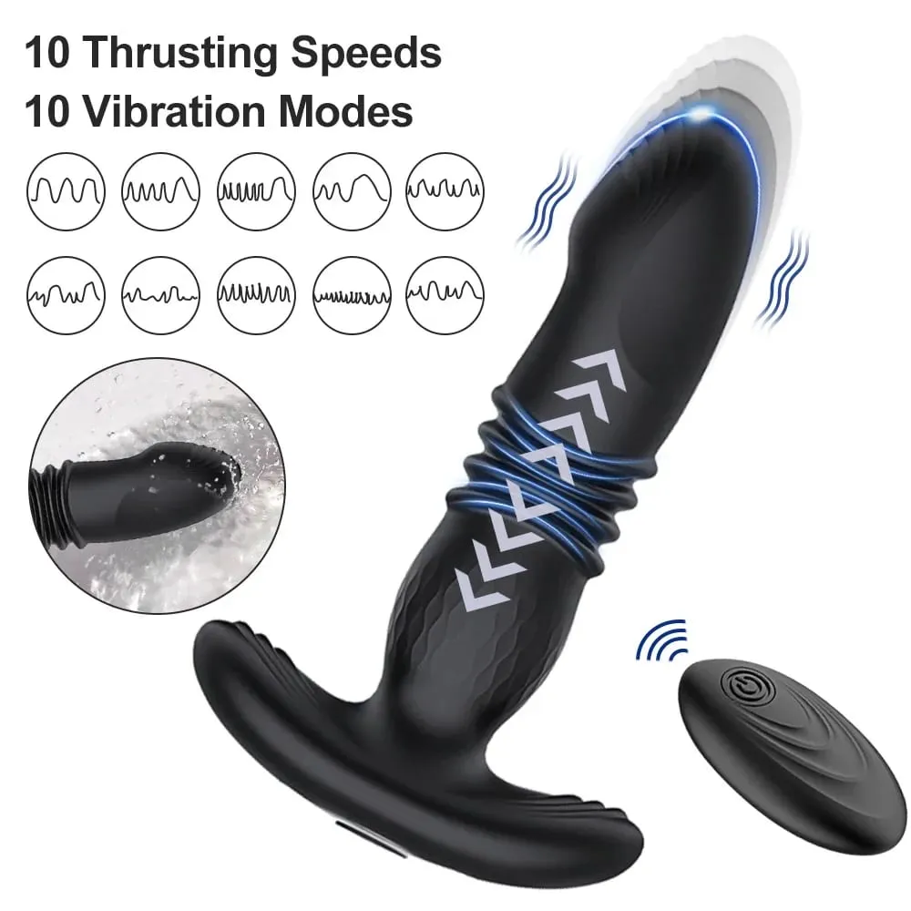 Vibrador telescópico com controle por aplicativo, plugue anal com controle remoto, brinquedo sexual para adultos, vibrador anal masculino, massageador de próstata, plugue anal