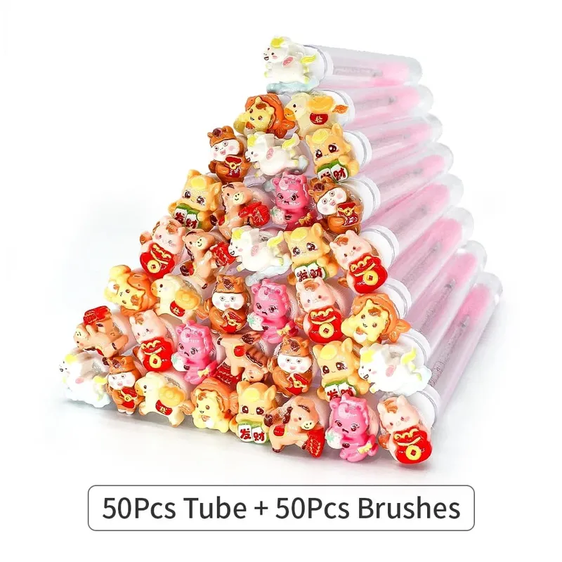 10/50 pçs tubos de escova de cílios cristal lash rímel varinhas sobrancelha pente spoolies recipiente cílios escovas aplicadores ferramentas de maquiagem — image 7