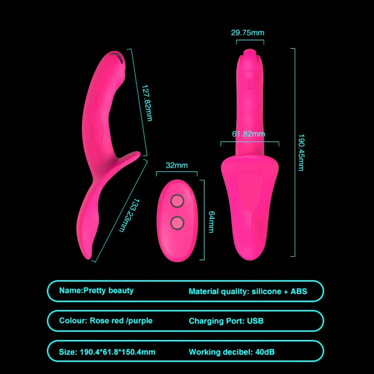 7 Speeds Wearable Double Vibrators For Women Lesbian Couples USB Rechargeable Strapless Strap on Dildo Female Adults Sex Toys
