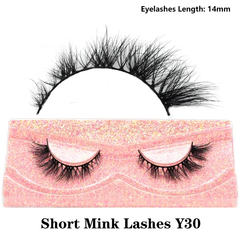 Half Eye Lashes Natural 3D Mink Short False Eyelashes Fluffy Wispy Cross Strip Fake Lashes Soft Half Eyelashes Extension Makeup — image 41