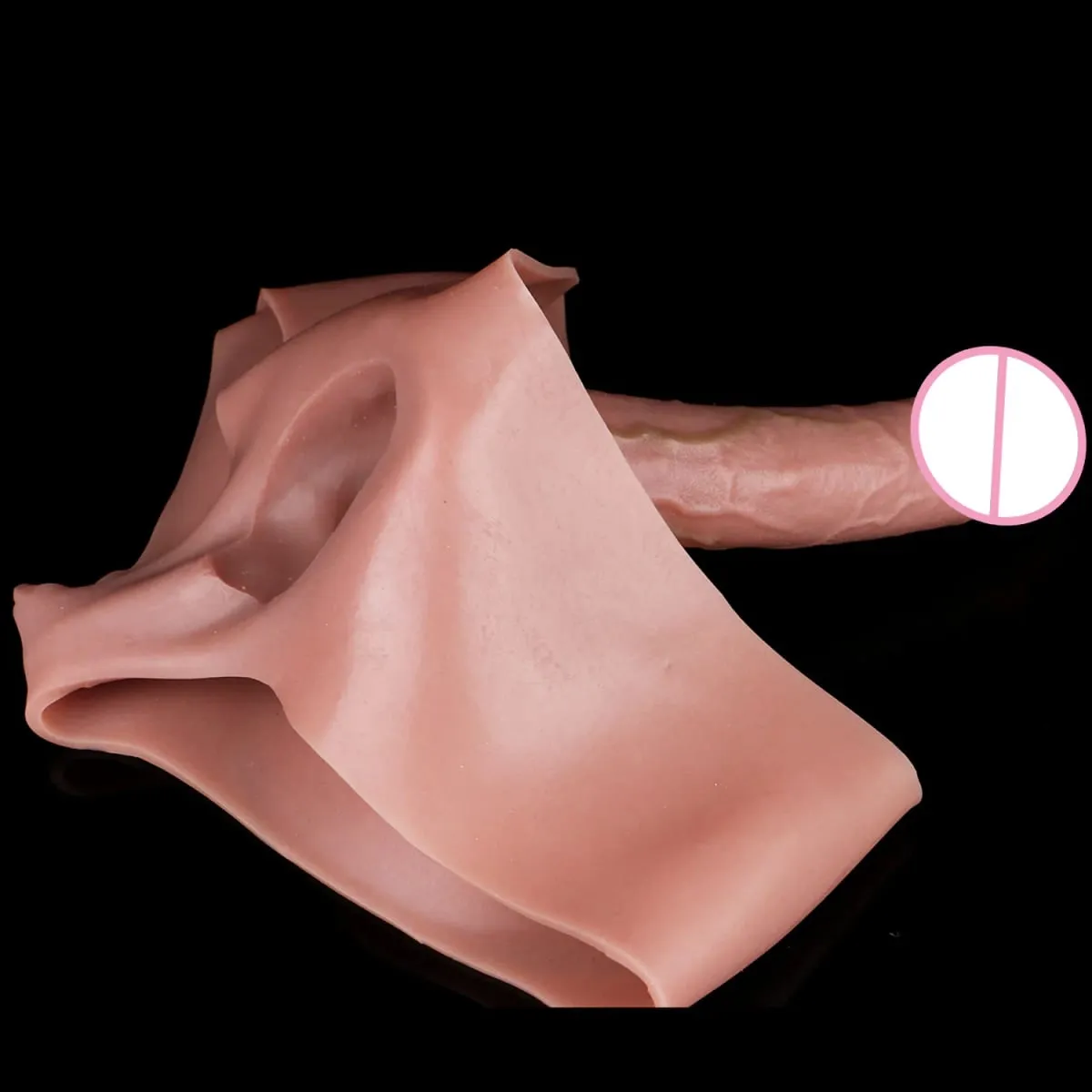 Masculino cinta-on longo oco vibrador ultra realista pênis estender manga calças насадка на член masculino galo capa brinquedos sexuais
