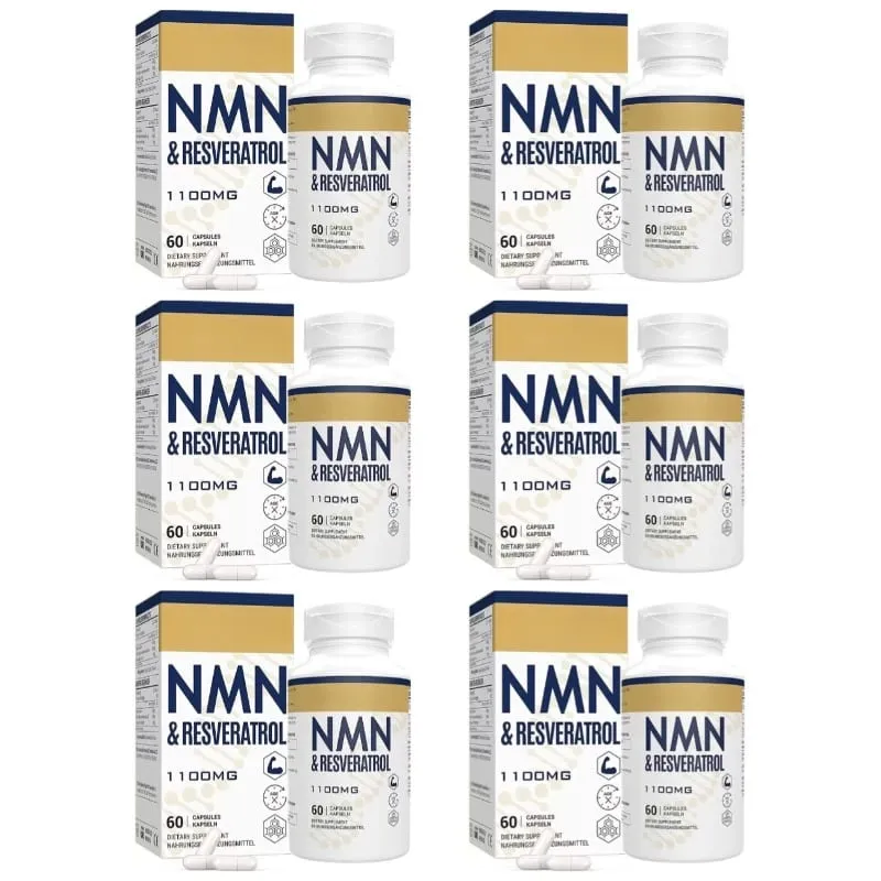 NMN & Resveratrol Cápsulas Suplemento Complexo Antioxidante com Extrato de Pimenta Preta 1100mg 60 Cápsulas — image 7