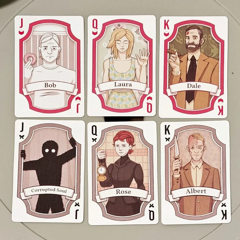 Rusty Lake Playing Cards - 54 Pcs Poker Cards Featuring Mr. Crow Mr. Owl & Cube Escape Characters 9*6cm on Embossed Cardstock