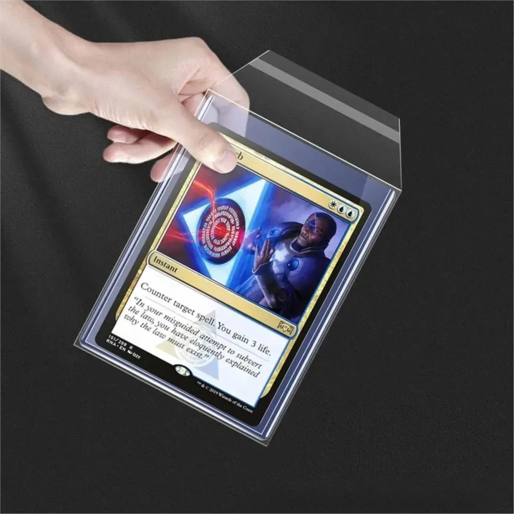 100 件透明保護套適用於 35PT-100PT 硬塑膠卡夾適用於 Pokemon TCG 遊戲交易運動卡保護套