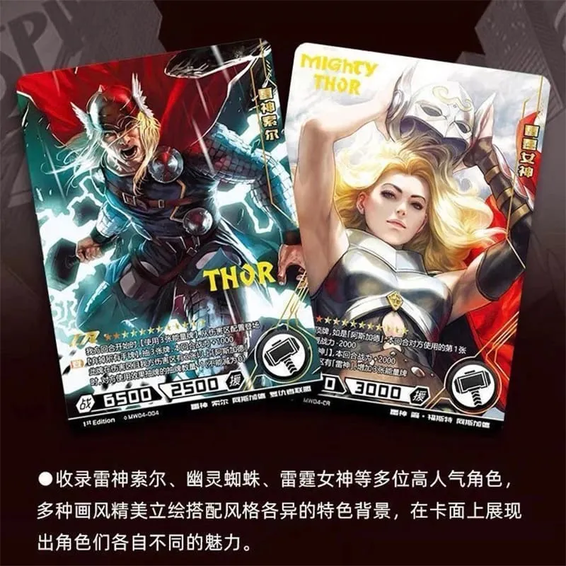 Genuine Card Heroes Duel Card Competitive Version Iron Man Thor Captain CR America Collection Cards Toys