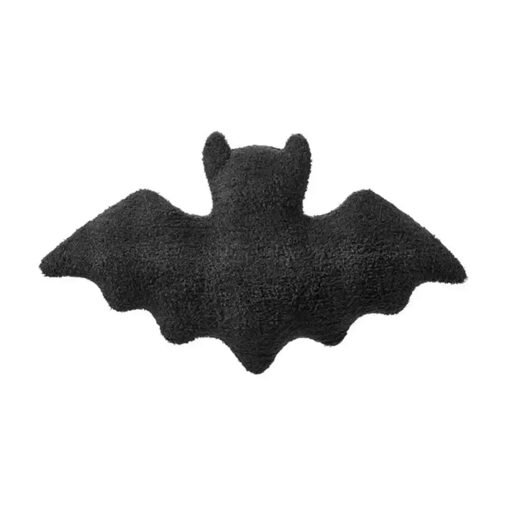Material morcego travesseiro preto branco marrom tecido macio morcego modelagem travesseiro tema de halloween morcego gótico decoração de halloween