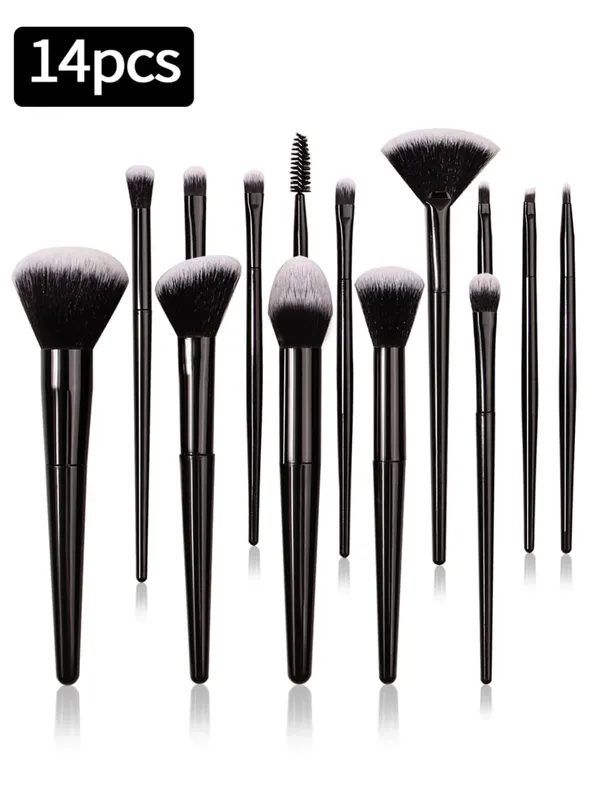 27/14/9/1PCS Professional Makeup Brush Set 14 Brushes Makeup Sponge Powder Puff Makeup Bag Eyebrow Razor Cleaning Tools
