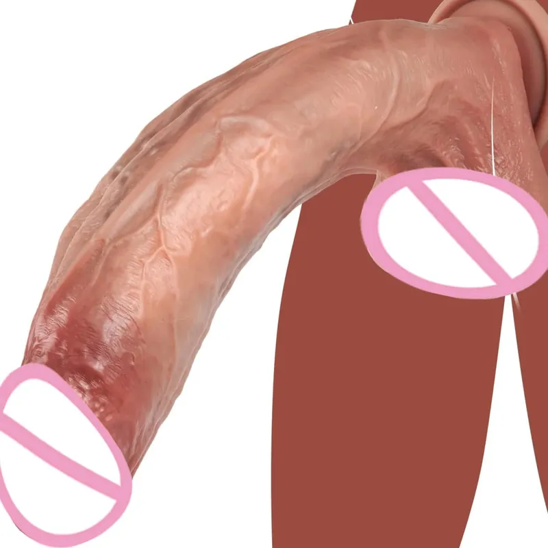 Pênis realista de silicone macio, pau com ventosa forte, veias de testículos para experiência de jogo anal, brinquedo sexual adulto para mulheres