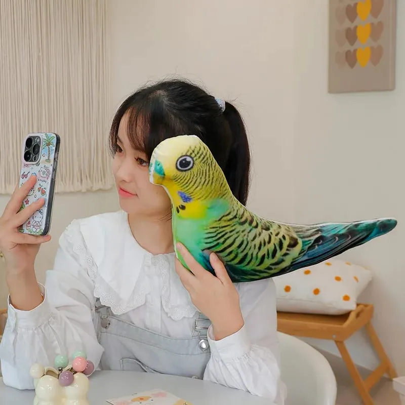 Simulation 3D Printed Animal Pillow Lifelike Parrot Goose Duck Pigeon Pheasant Cock Stuffed Doll Cute Cushion Toys Home Decor