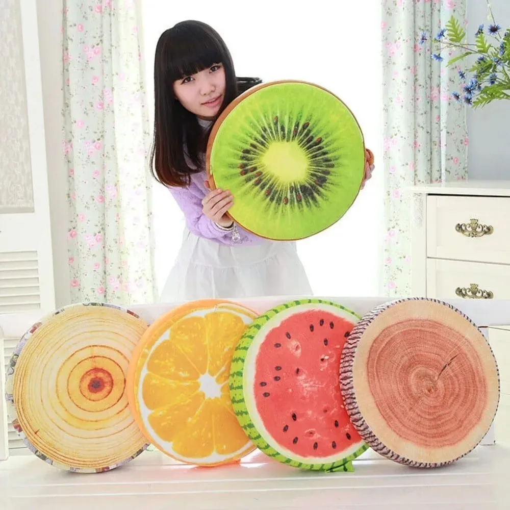 Suave y cómodo, divertido sofá, almohada para jardín, comedor, cojines para asientos al aire libre, almohada redonda, cojines para asientos de frutas, cojines para sillas