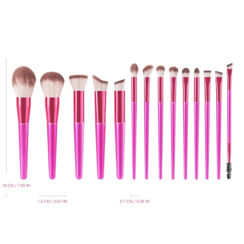1-14 pçs pincéis de maquiagem conjunto de ferramentas compõem kits de ferramentas de escova para sombra delineador cosméticos pincéis maquiagem macia pele-amigável