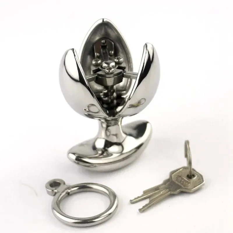 Dispositivo de castidade em aço inoxidável, trava anal com âncora ajustável, plugues de metal, brinquedos sexuais anais para mulheres e homens, adultos, mas plug — image 4
