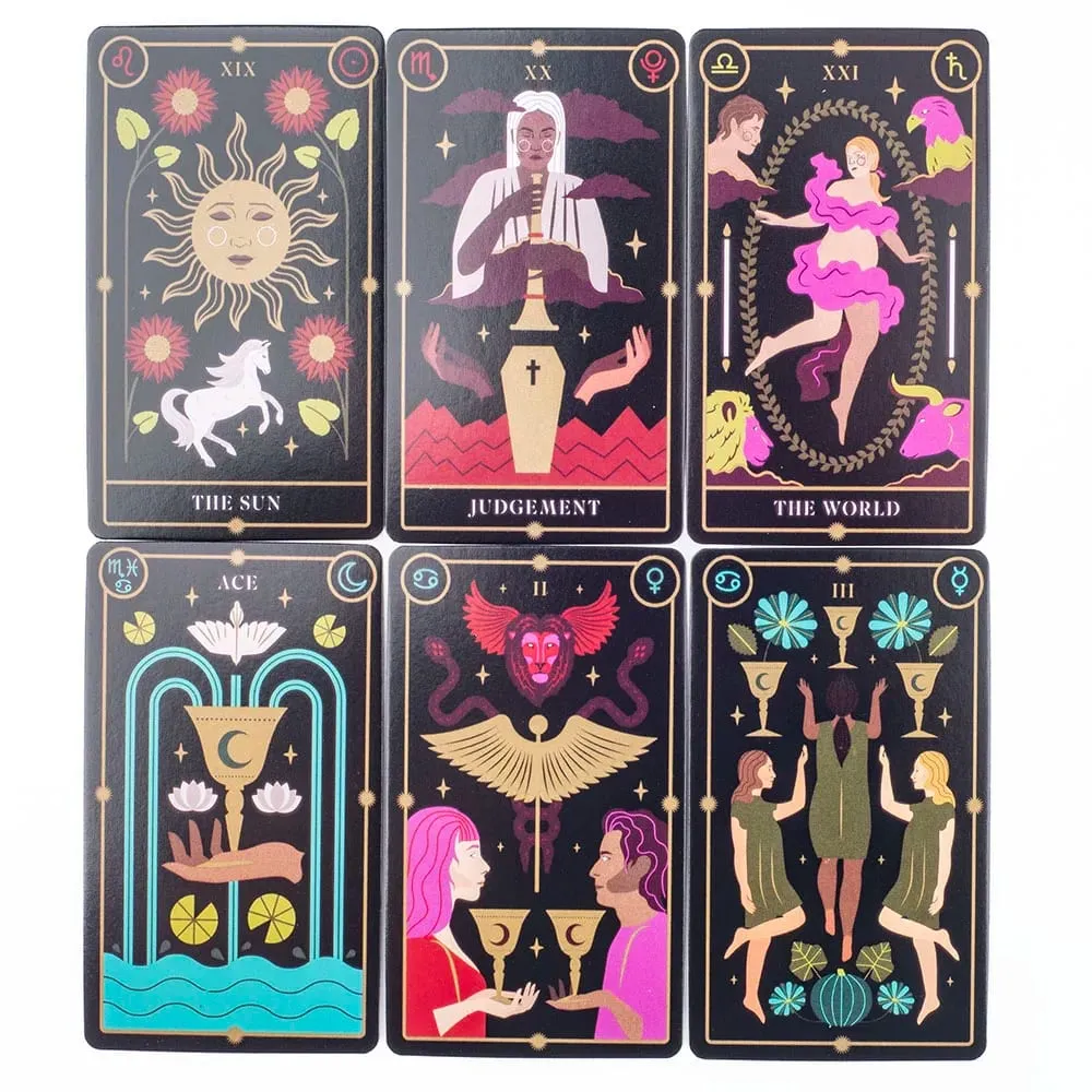 Tarot Magick Deck with Guidebook 10.3x6.1 cm Tabletop Oracle Cards for Parties for Divination and Spiritual Insight Board Game