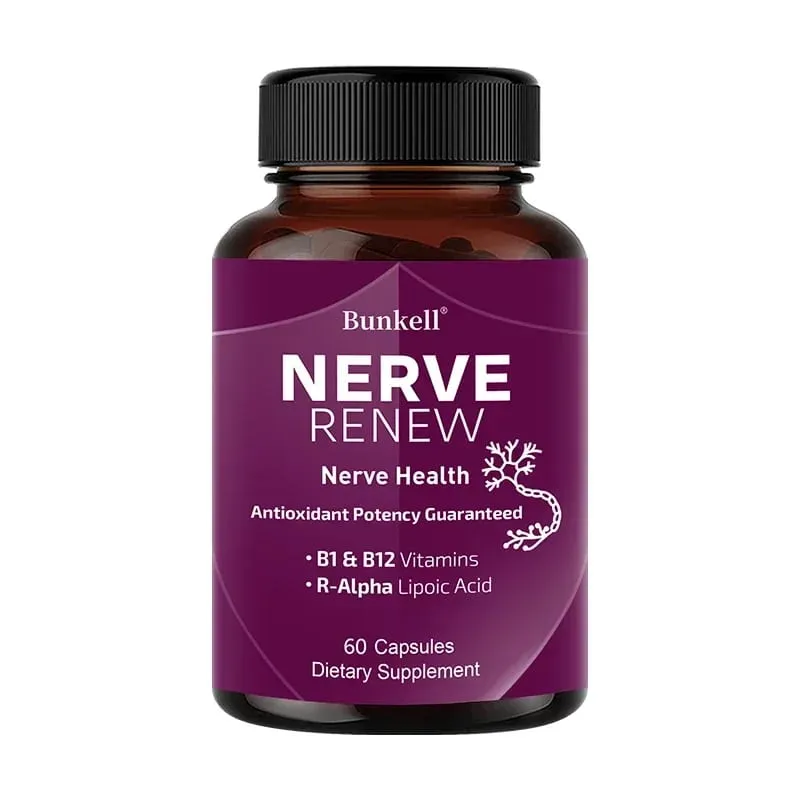 Suplementos de suporte nervoso - Suporta função nervosa saudável, circulação sanguínea, antioxidante 120 cápsulas