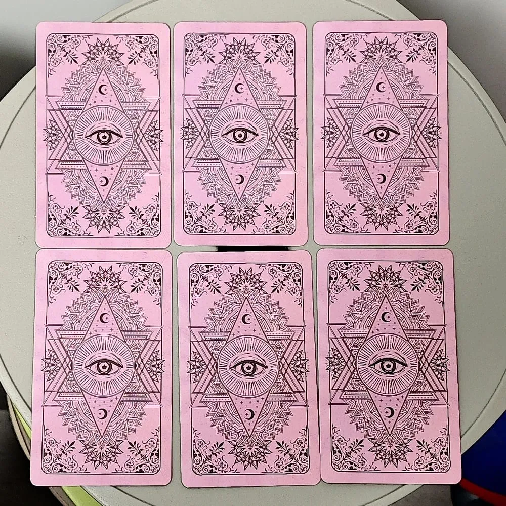 10,3*6 cm Rosa Tarô de Aprendizagem 78 Pcs Cartas de Tarô com Palavras-chave Baseadas no Sistema Rider Waite