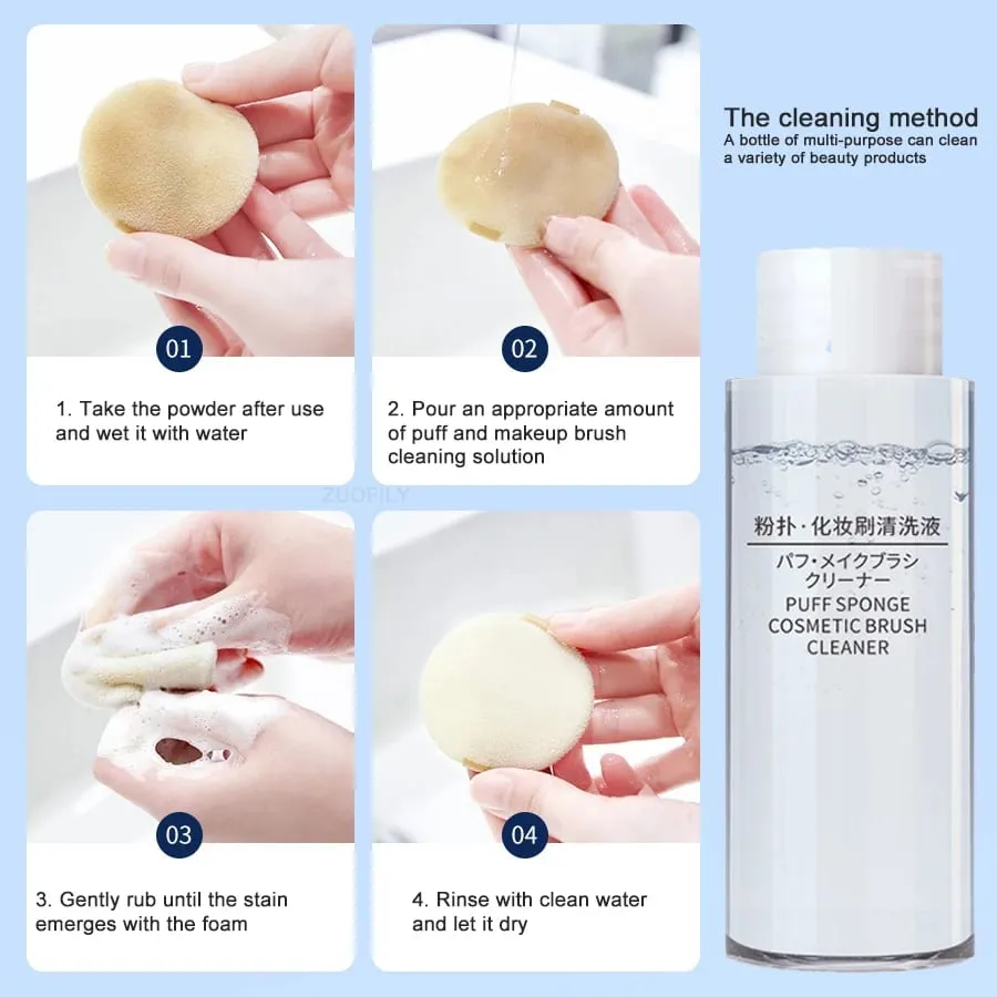 50/80/100ml Makeup Brushes Sponges Cleaning Liquid Make Up Egg Sponge Air Cushion Puff Makeup Tool Mild Transparent Gel Cleaner