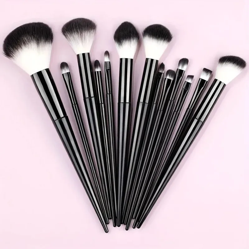Conjunto de pincéis de maquiagem 13 peças, pincel sintético premium, base, pó, corretivo, sombra, blush, cosméticos, viagem