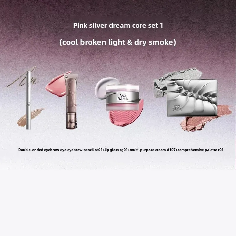 Full Face Makeup Set Lip Gloss Lip Mud All-in-One Palette Dual-Use Blush & Pendant Beauty Collection 4pcs Make Up Kits