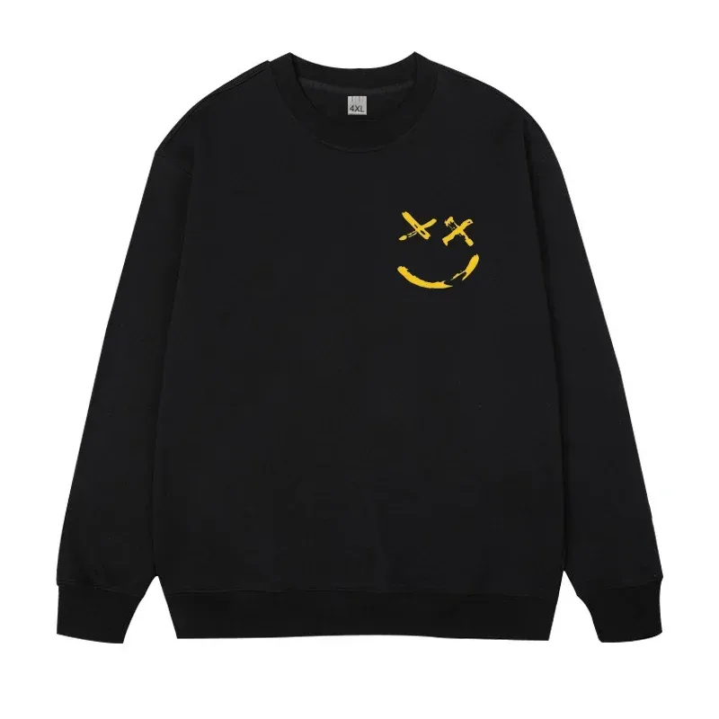 Plus size pullovers moletom masculino 110-185kg oversized em torno do pescoço manga longa camisetas soltas tamanho grande roupas masculinas 1xl-7xl