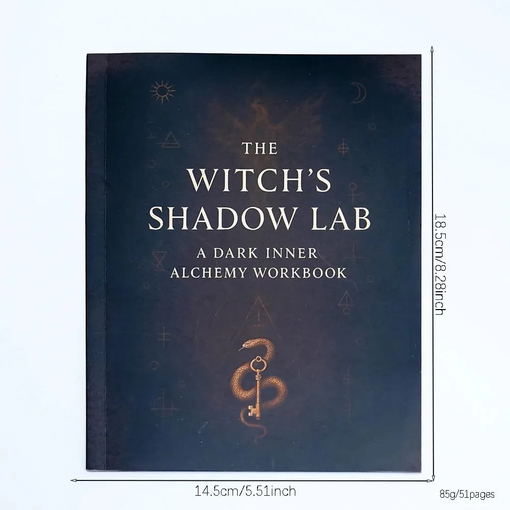 Diário de trabalho de sombra gótica Inner Alchemy Grimoire 51 páginas Grimoire Livro de sombras Bos Journal Planner Diário Grimoire 44 guiado