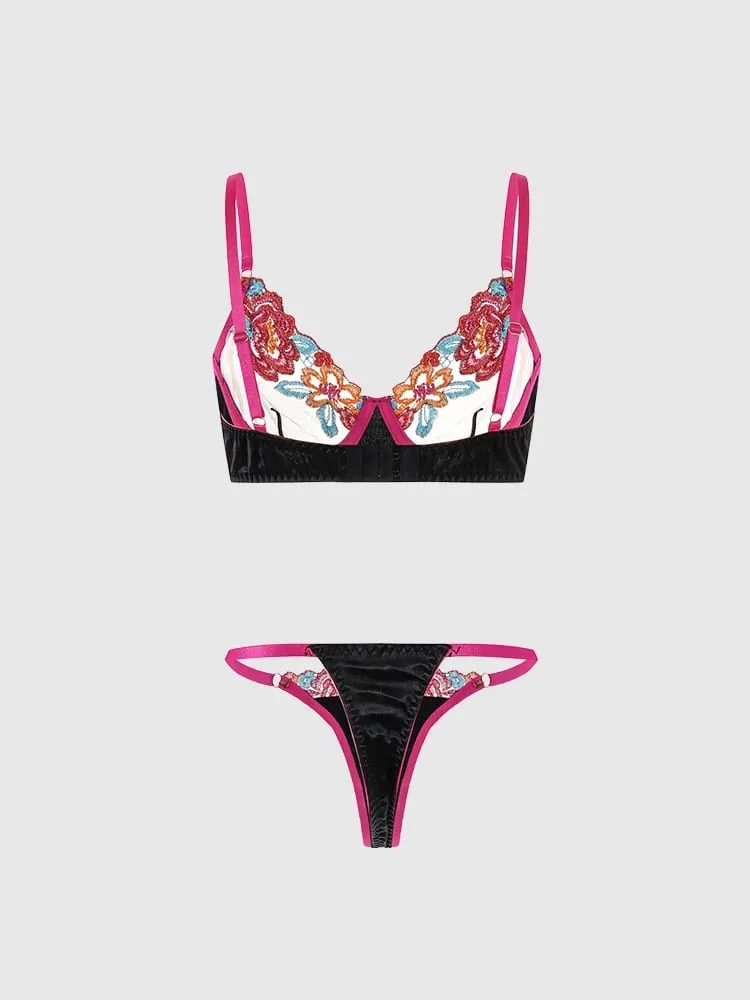 Women's embroidered bras come in underwire bra sets — image 2