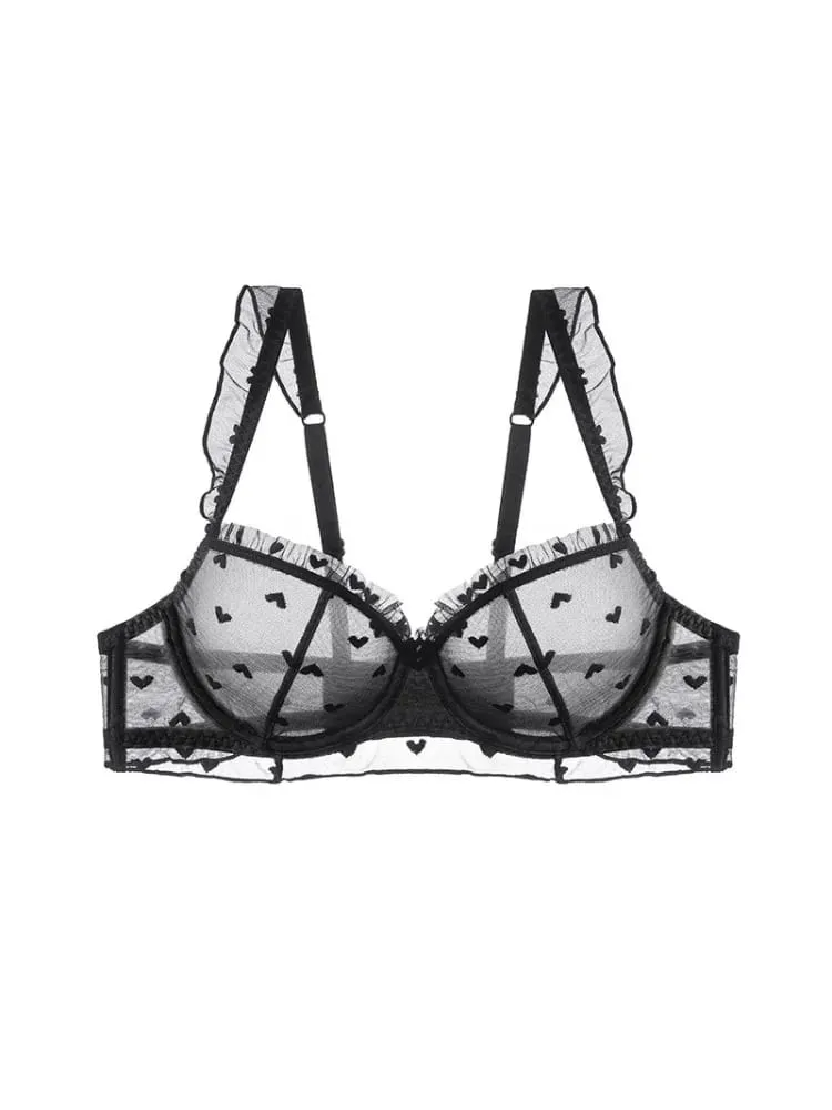 2025 verão minimizador sutiã ultra-fino sem fio sem esponja renda bralette puro sensual suporte grande busto puro conforto