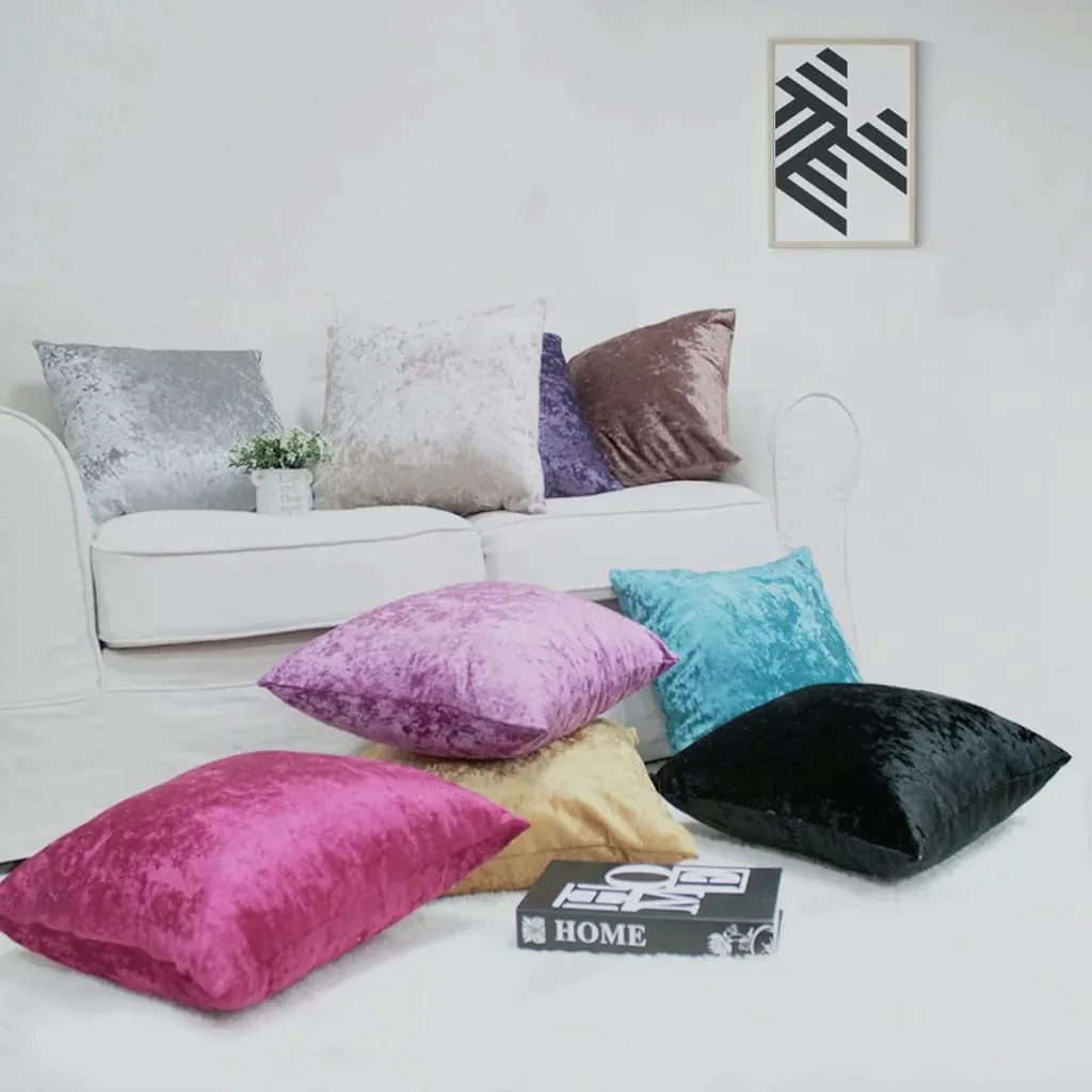 Capa de almofada de veludo de pelúcia com zíper invisível capa de almofada macia para sofá ou cama travesseiros decorativos