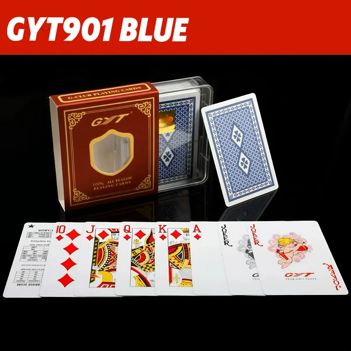 Premium Frosted Playing Cards PVC Plastic Waterproof Durable Poker Cards Large Character Deck of Cards for Parties